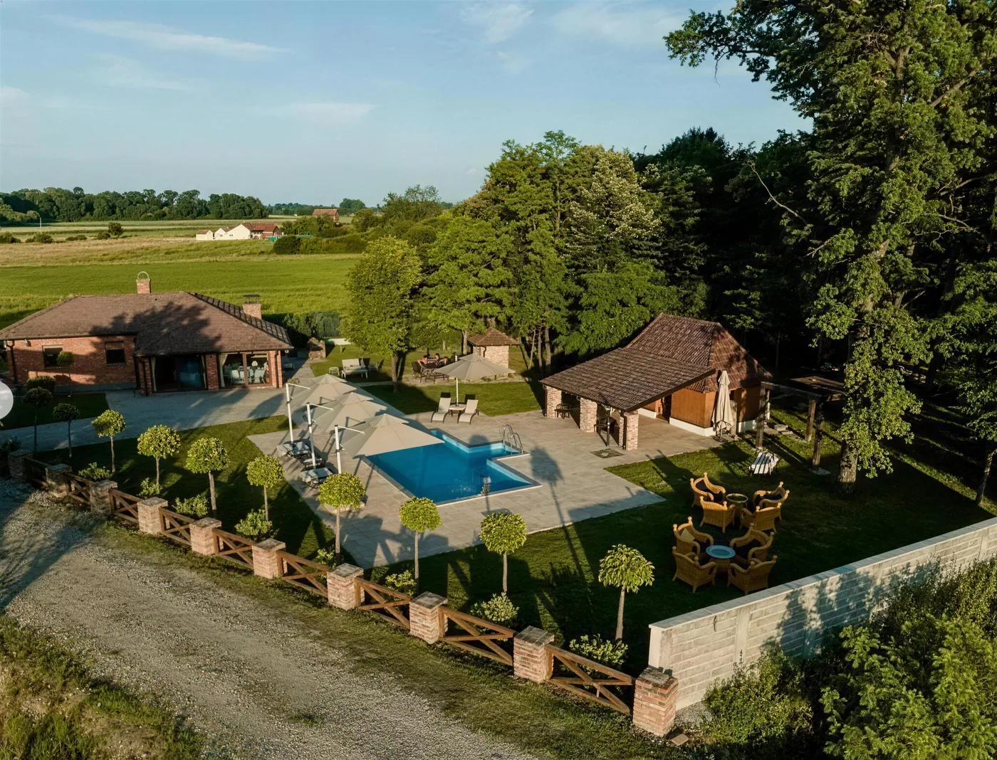 Villa Hedonia iz vazduha